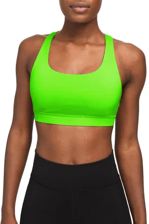 Neon Green UV 50  Lime Stella Seamless Racerback Sport Yoga Bra - Women