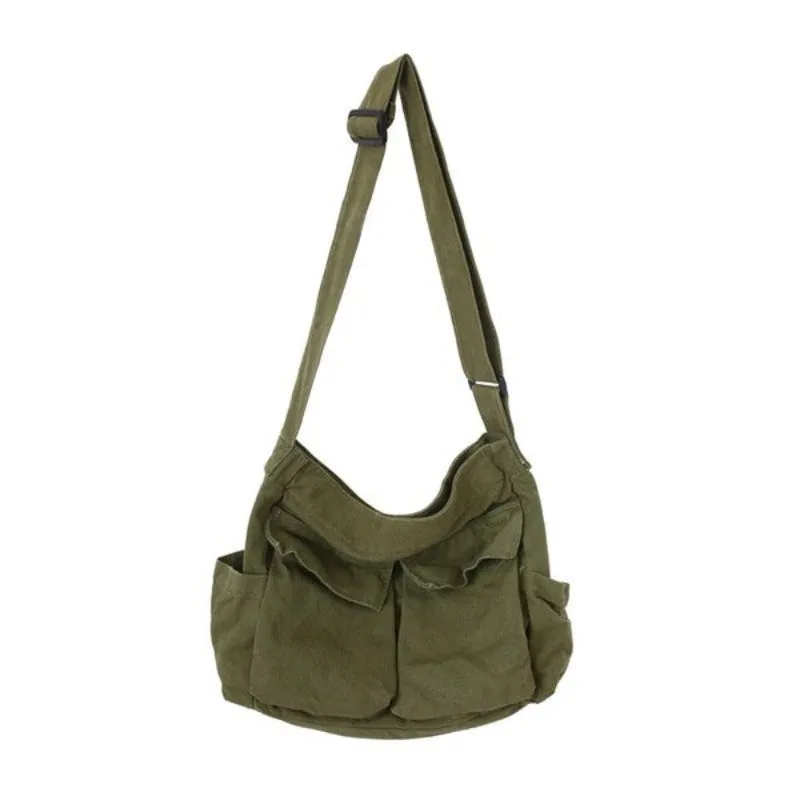 Nova Oversized Canvas Messenger Bag