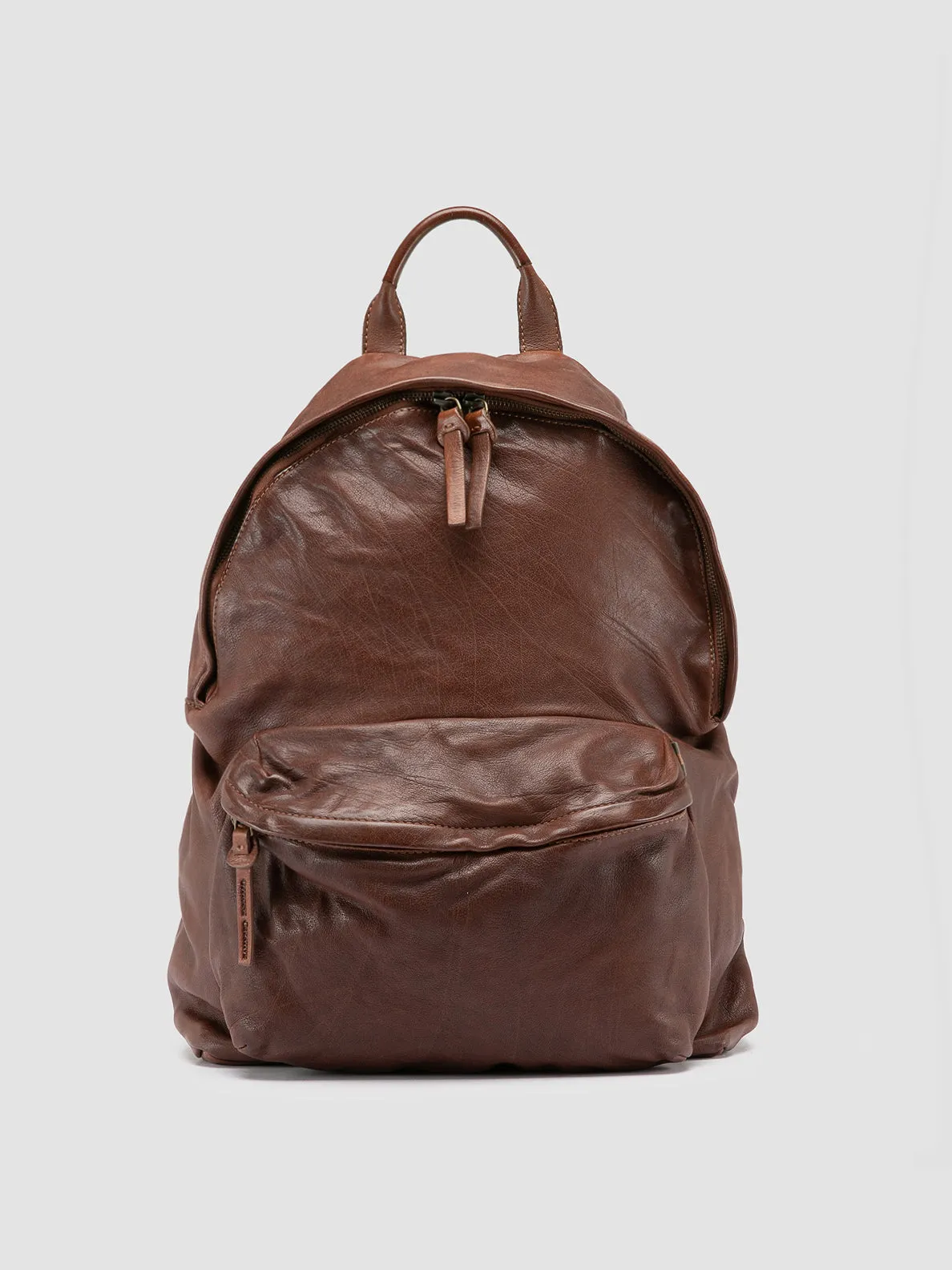 OC PACK 004 - Brown Leather Backpack