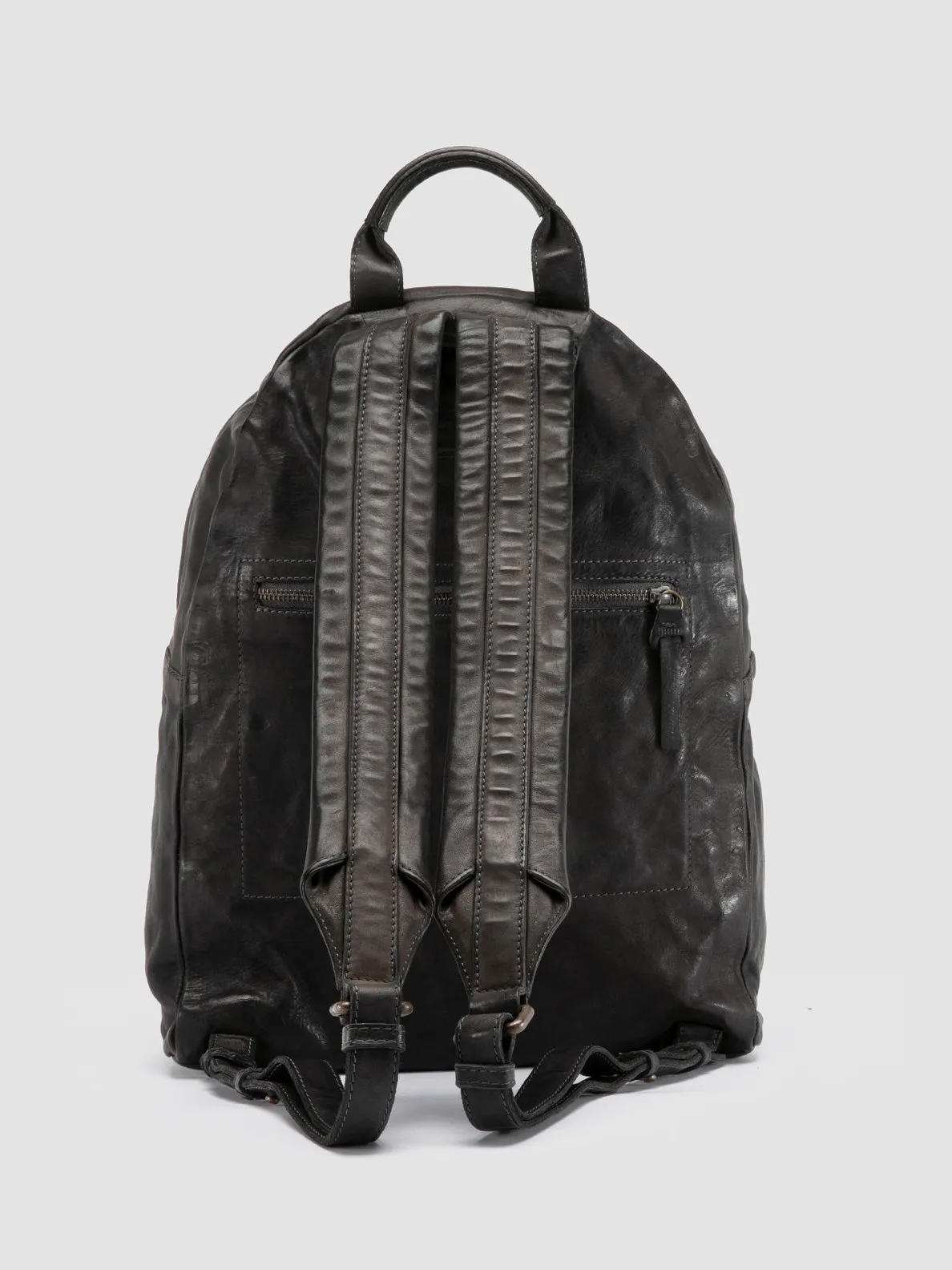 OC PACK - Gray Leather Backpack