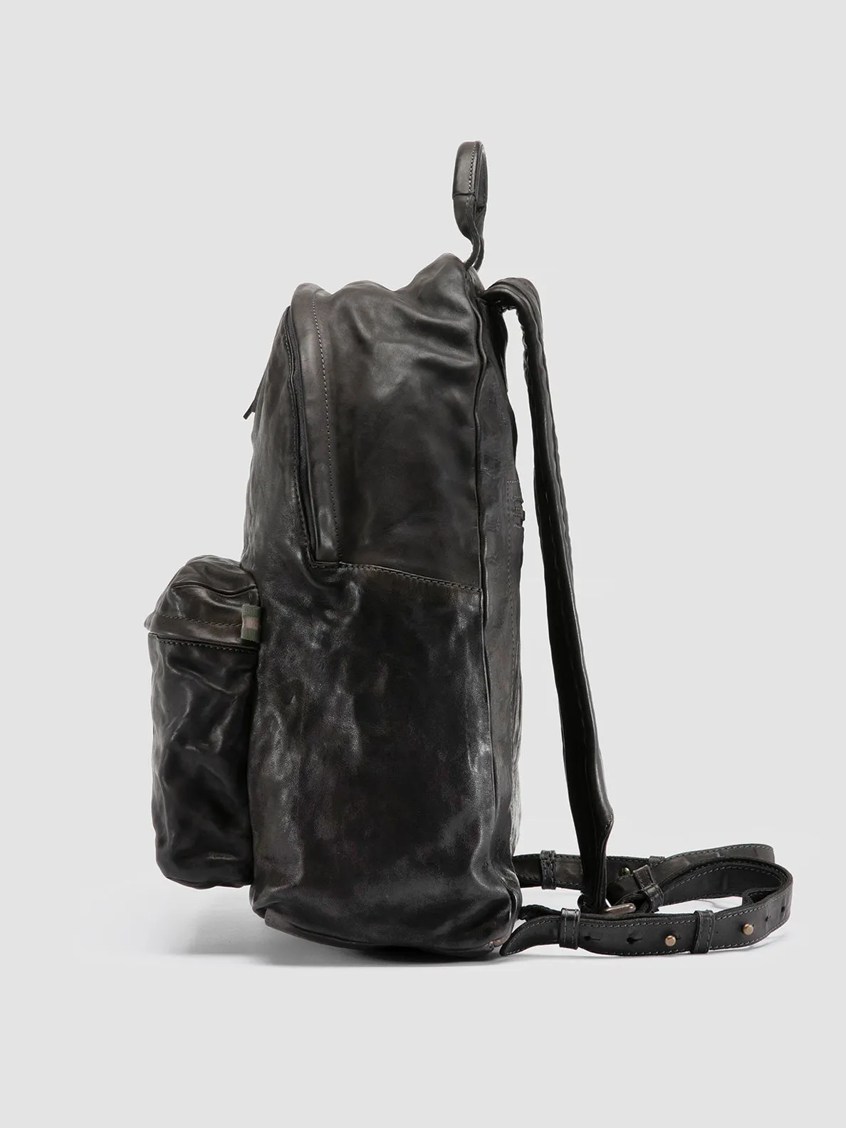 OC PACK - Gray Leather Backpack