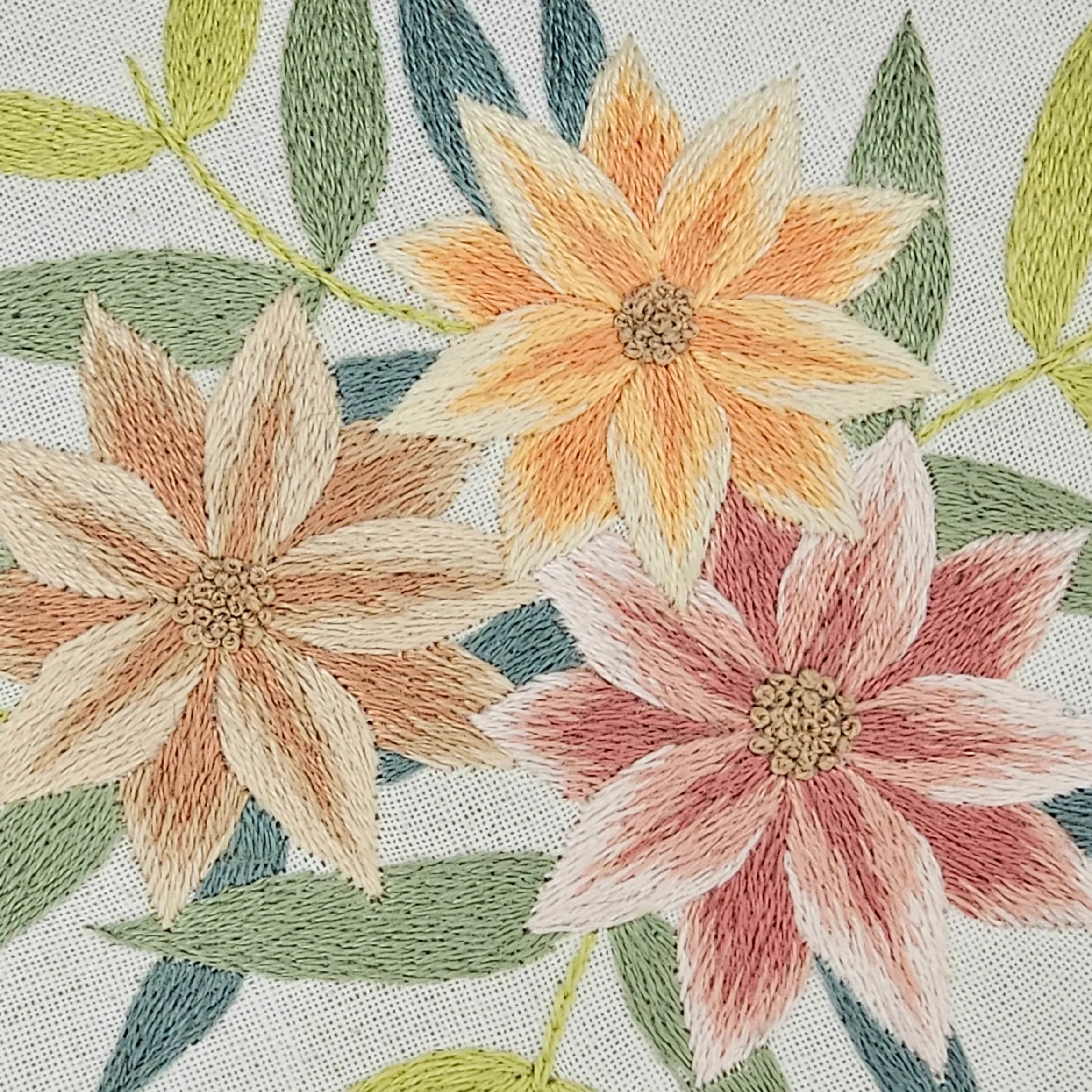 Painted Flowers Embroidery Pattern (PDF)