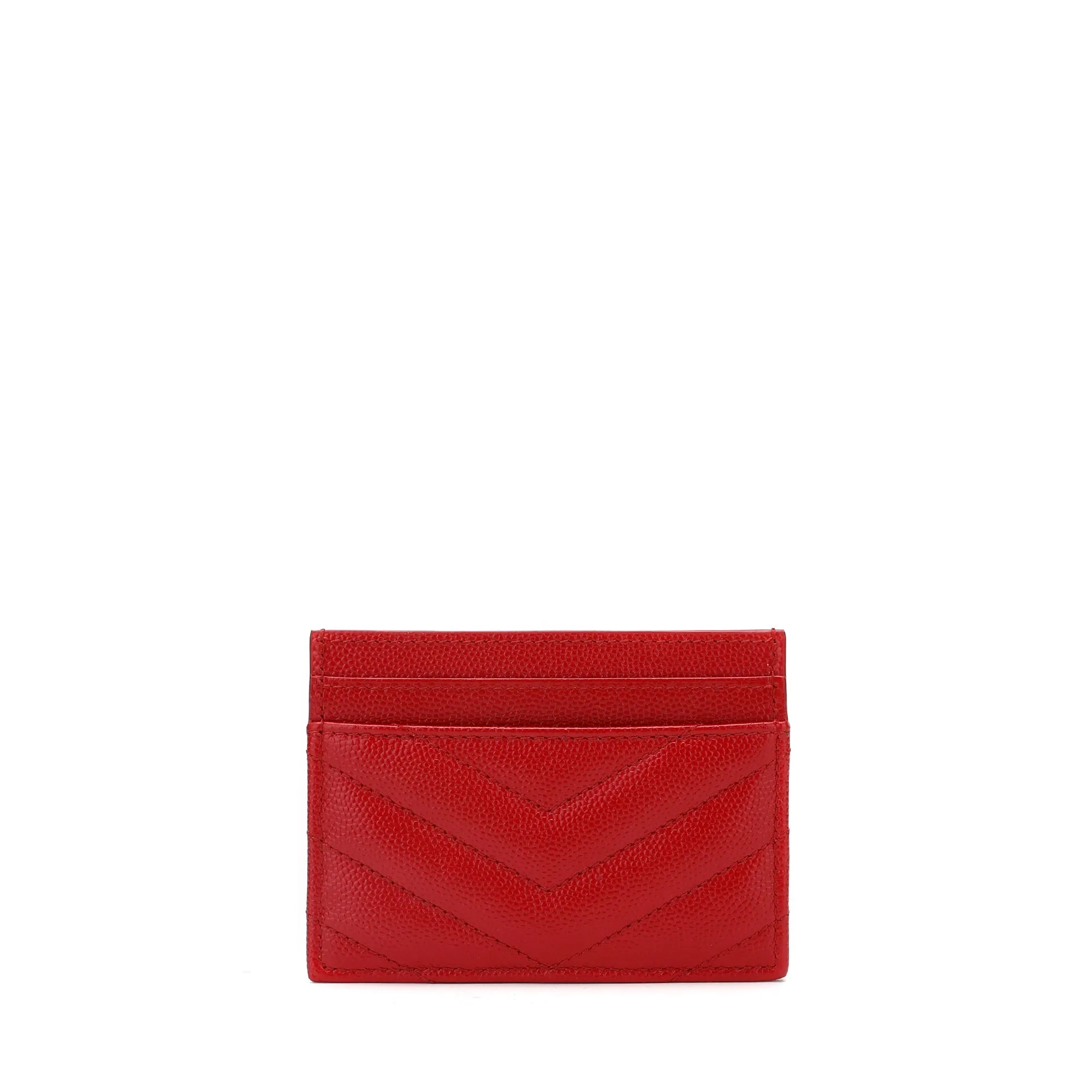 Saint Laurent Monogram Quilted Textured Leather Card Holder