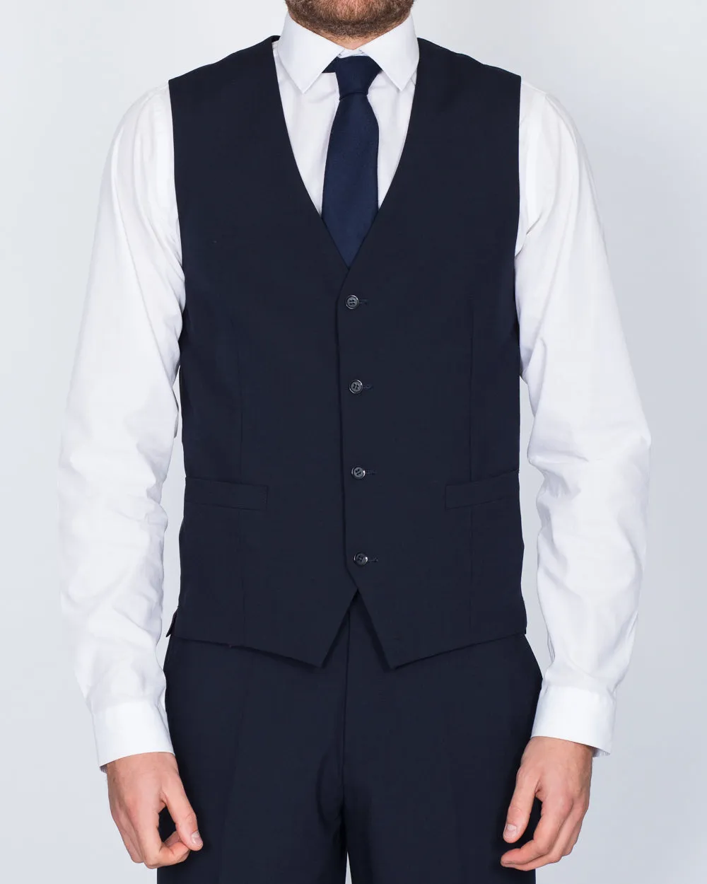 Skopes Regular Fit Wool Tall Suit Waistcoat (navy)