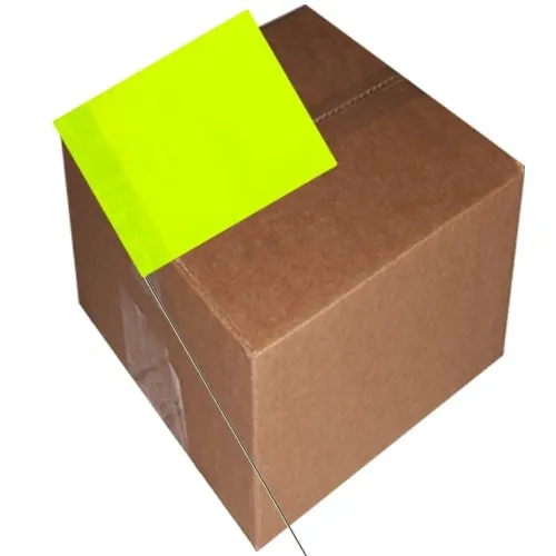 Tape Planet Marking Flags Fluorescent Lime 4" x 5" Flag with 21" Wire Staff (1000 Flags)