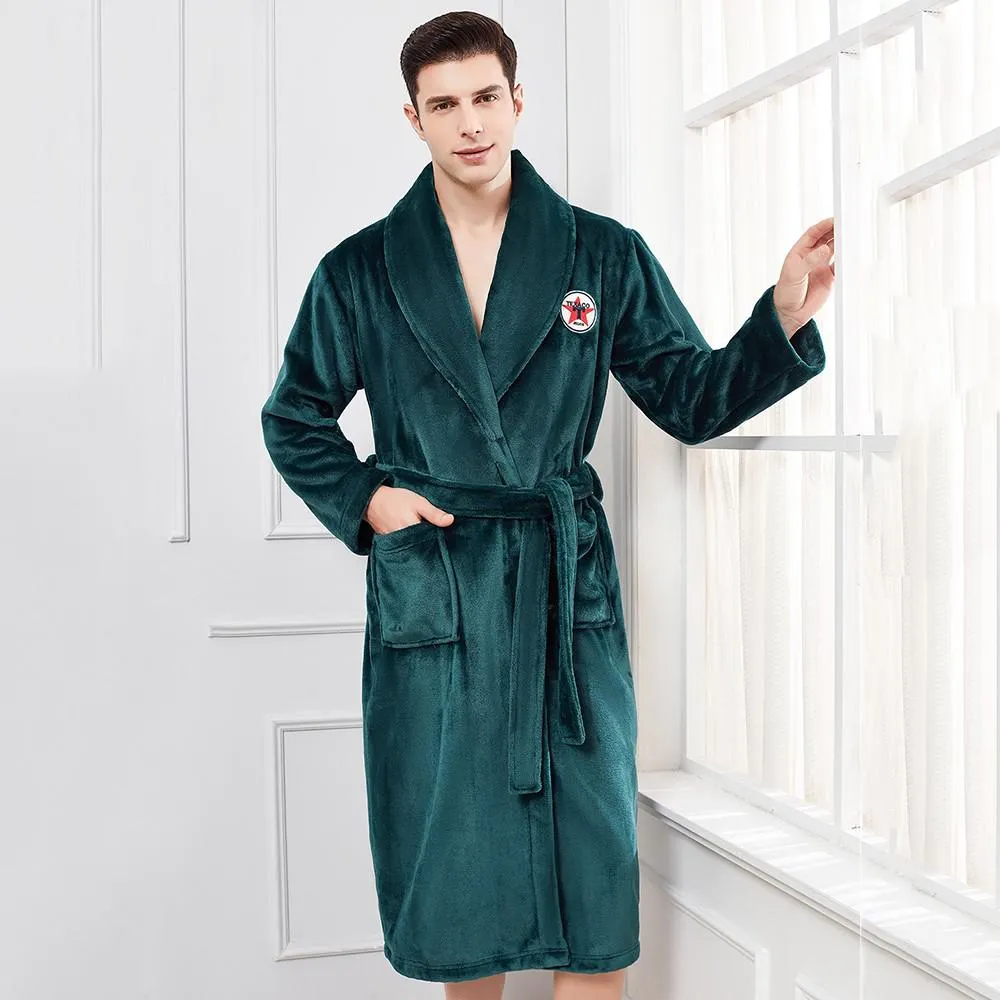 Thicken Warm Couple Style Flannel Robe Winter Long Sleeve Bathrobe Sexy V-Neck Women Men Nightgown Lounge Sleepwear Home Clothes