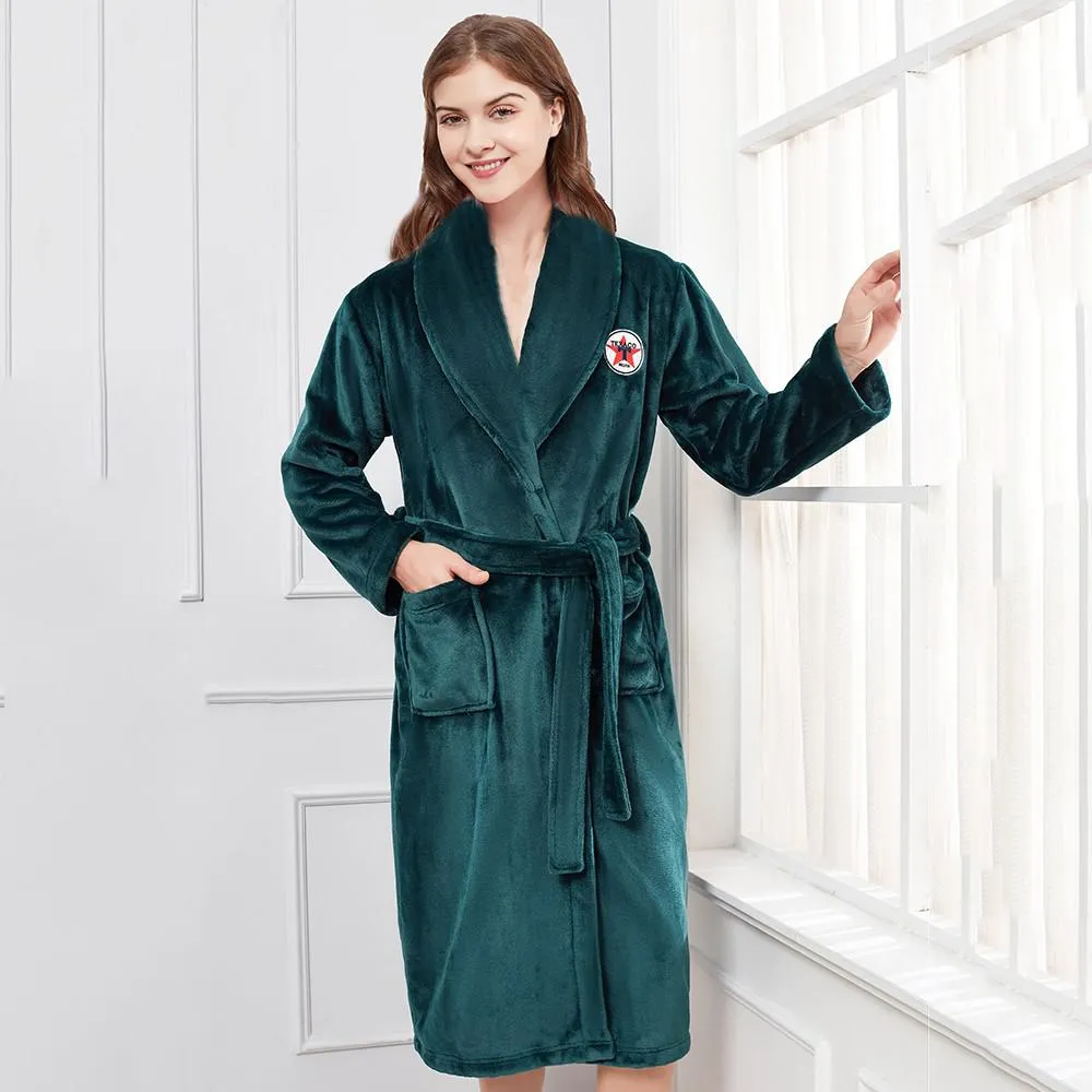 Thicken Warm Couple Style Flannel Robe Winter Long Sleeve Bathrobe Sexy V-Neck Women Men Nightgown Lounge Sleepwear Home Clothes