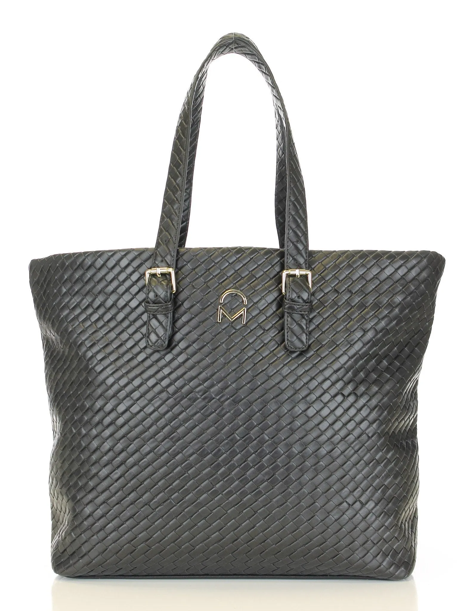 Weave Texture Enchanted Tote Handbag - Black