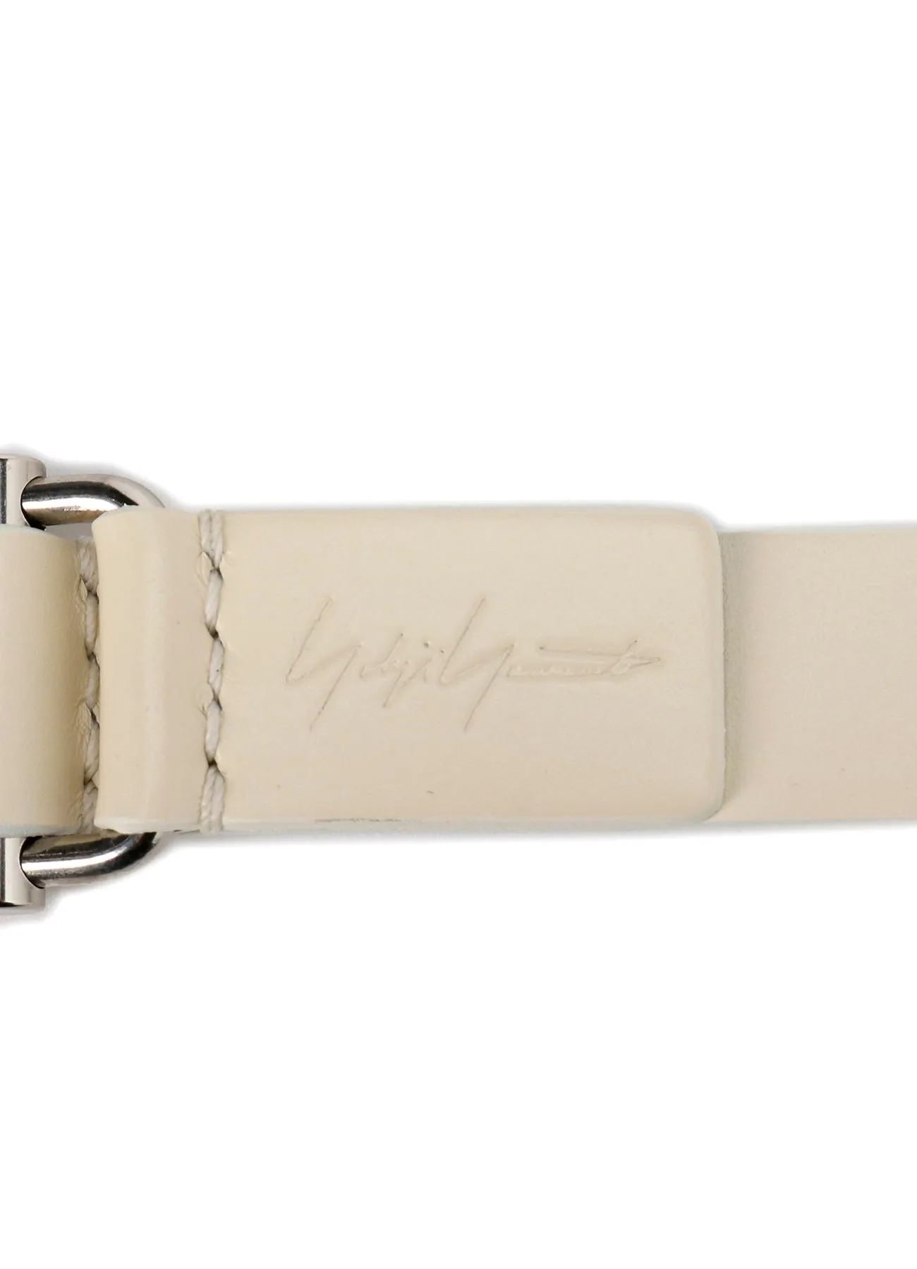 WHITE LEATHER 25MM FREE BELT