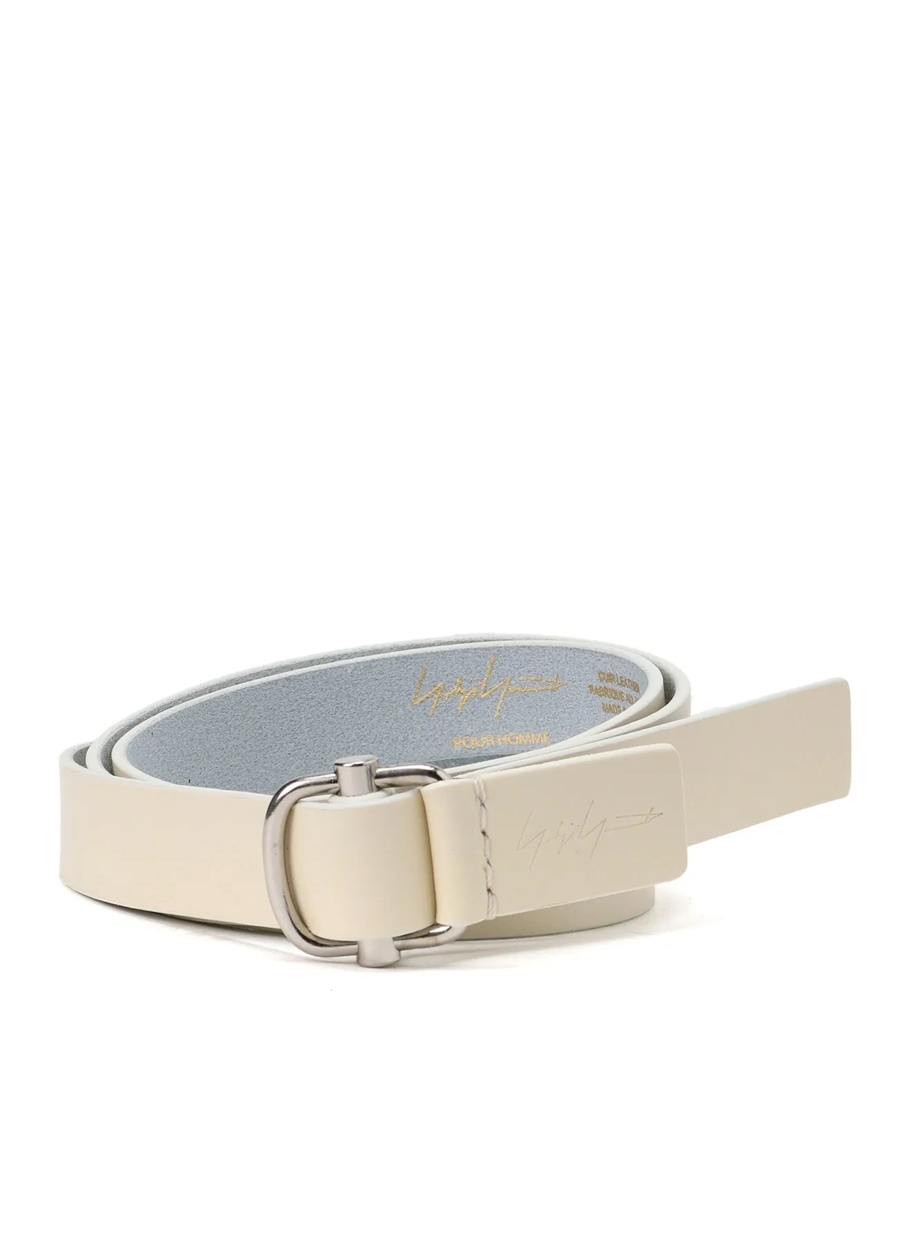 WHITE LEATHER 25MM FREE BELT