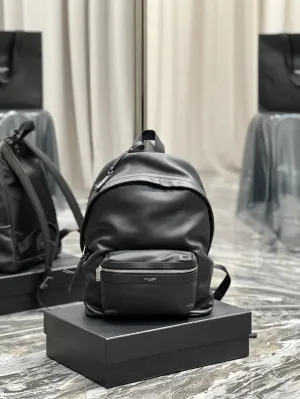 YSSL City Backpack In Unisex For Women 13.8in/35cm Black YSL