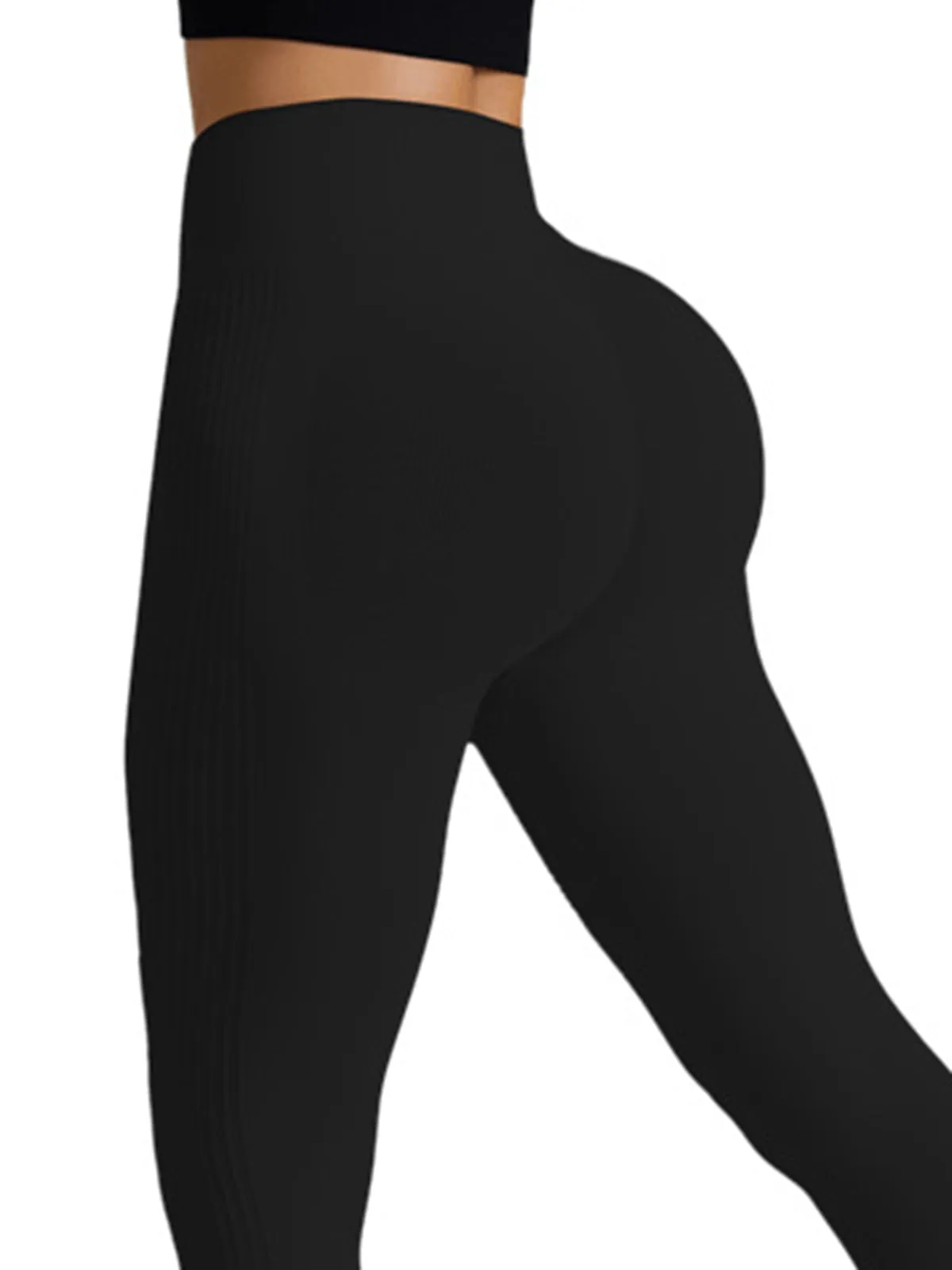 ZASUWA Female Scrunch Bum Ribbed Leggings