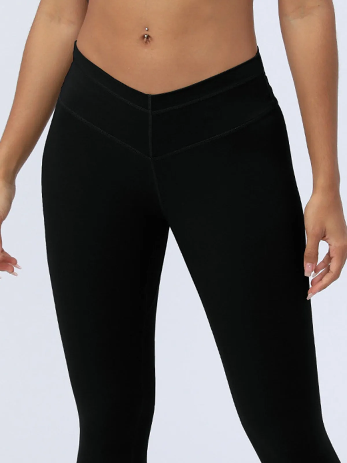 ZASUWA Female V-shaped Waist High-rise Leggings